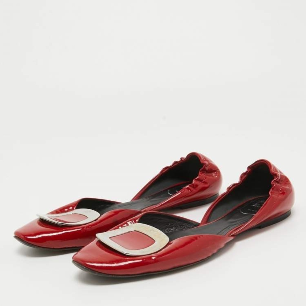 ROGER VIVIER | Red Patent Leather Flats